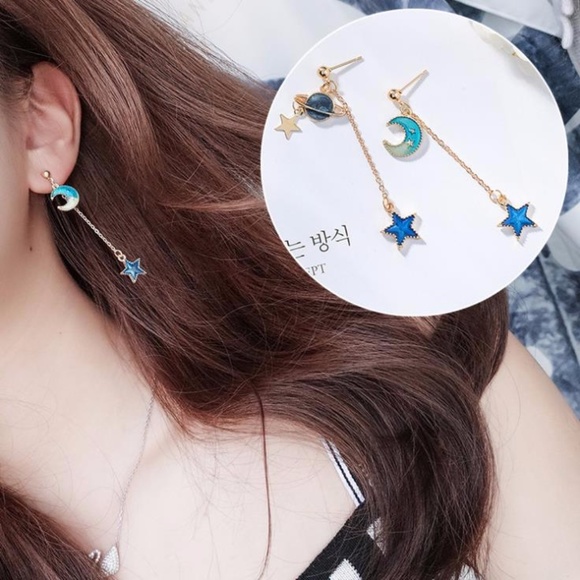 Cute Nation Jewelry - NEW MIDNIGHT Cute Star Moon Handmade Earrings 9